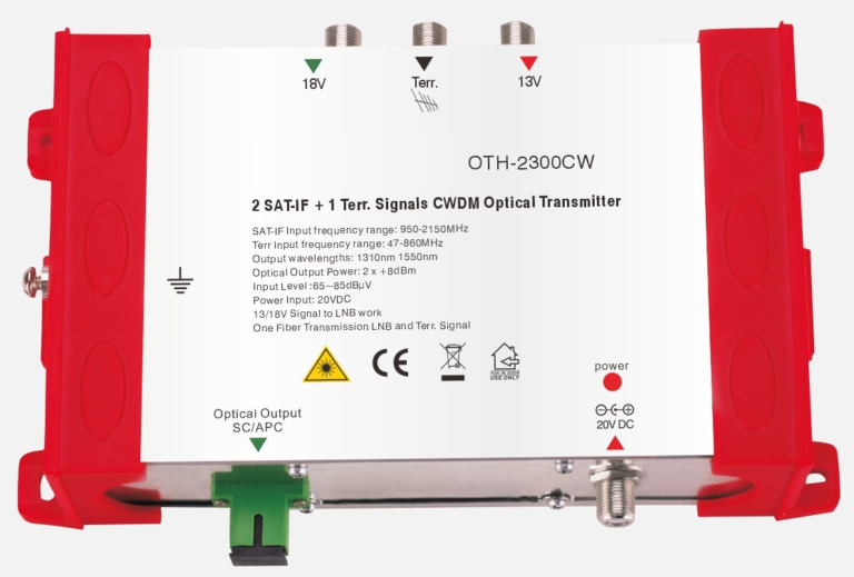 ClearView OTH2300CW 2 x Satellite and 1 x Terrestrial RF to Optical